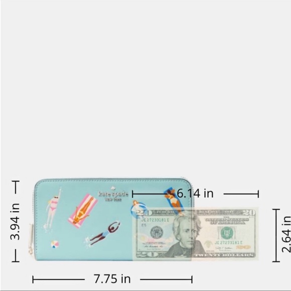 Kate Spade pool float large continental wallet Poolside Multi - Picture 3 of 8